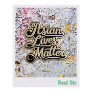 Asian Lives Matter Enamel Pin - Black and Gold Pin